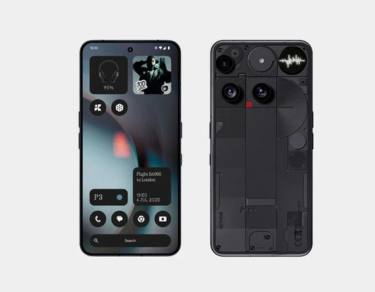 The Nothing Phone (3) 5G Dual SIM 512GB 16GB Black offers flagship performance and futuristic style with 16GB RAM, 512GB storage, and the recognisable Glyph Matrix in a sleek Black colour.