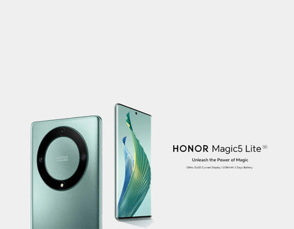 Honor Magic5 Lite 5G Dual SIM 256GB ROM 8GB RAM GSM Unlocked - Green