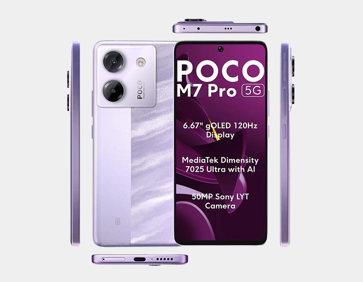Xiaomi Poco M7 Pro 5G Dual SIM 256GB ROM 8GB RAM GSM Unlocked -Purple
