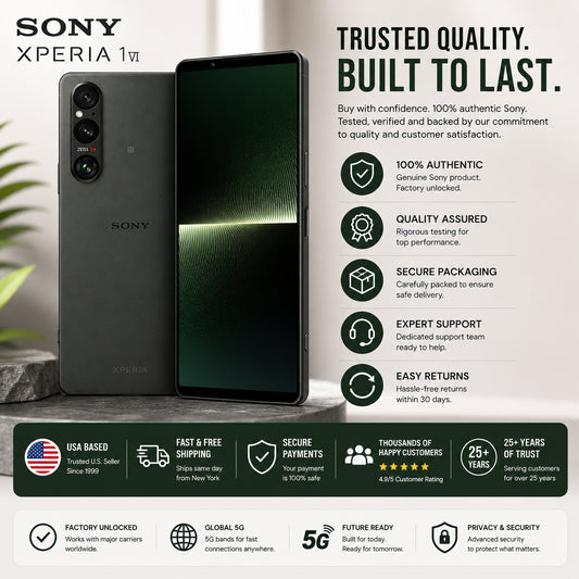 Green smartphone front and back with promotional icons