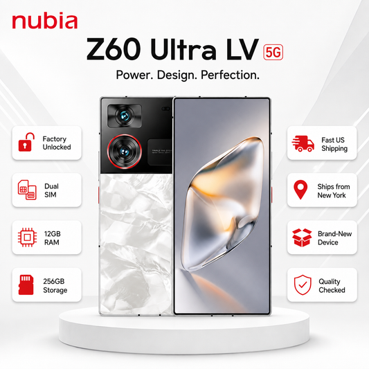 Nubia Z60 Ultra 5G Leading Version 256GB ROM 12GB RAM Dual SIM GSM Unlocked - Silver