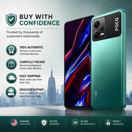 Xiaomi Poco X5 5G, Dual SIM, 256GB ROM 8GB RAM GSM Unlocked - Green