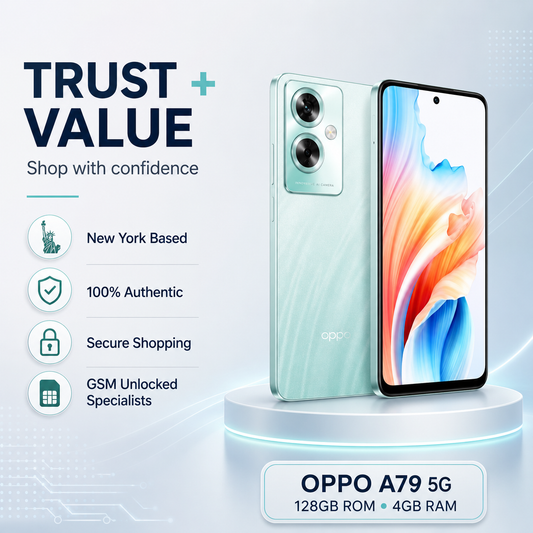 Oppo A79 5G 128GB ROM 4GB RAM Dual-SIM GSM Unlocked - Glowing Green