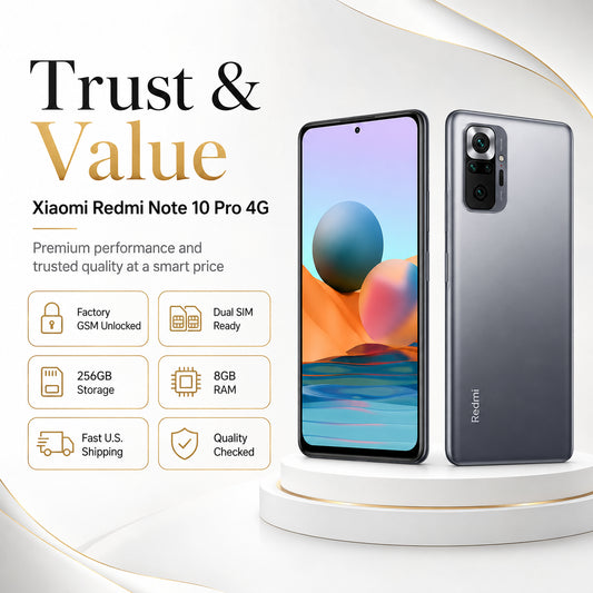Onyx gray smartphone front screen and rear dual-camera module on pedestal
