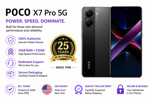 Xiaomi Poco X7 PRO 5G 512GB ROM 12GB RAM Dual SIM GSM Unlocked - Black