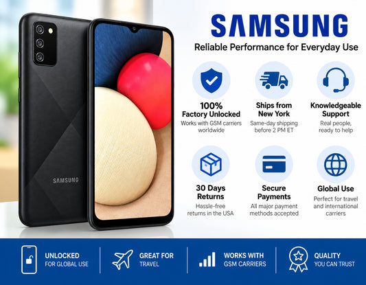 Samsung Galaxy A02s A025M 64GB 3GB RAM Dual SIM, GSM Unlocked - Black