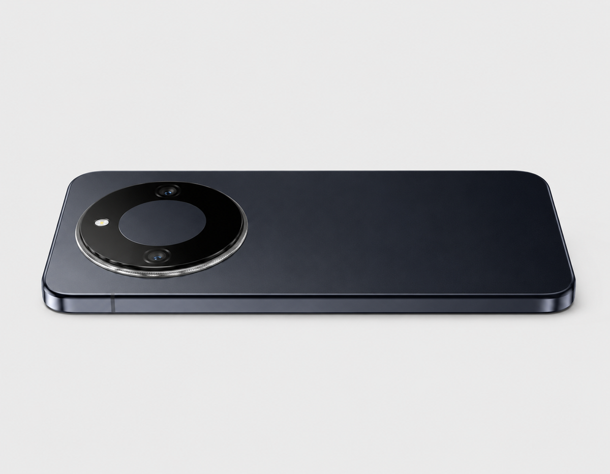 Honor X9d 5G Black smartphone back with dual rear cameras in a circular module