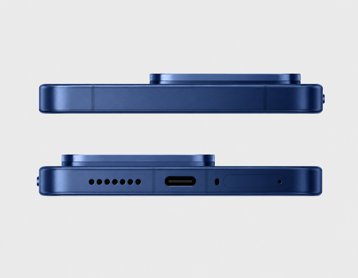 XIAOMI 17T PRO 5G Blue smartphone side view with ports and buttons