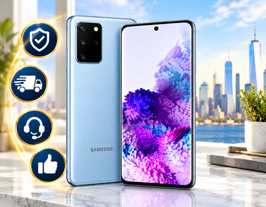 Samsung Galaxy S20+ SM-G985F/DS 128GB+8GB Dual SIM Factory Unlocked Cloud blue