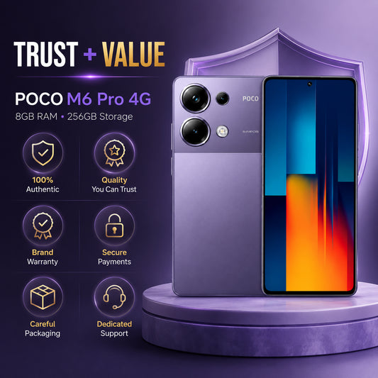Purple smartphone front and back view, featuring a dual rear camera setup.