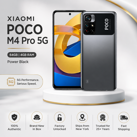 Xiaomi Poco M4 PRO 5G 64GB 4GB RAM Dual SIM GSM Unlocked - Black
