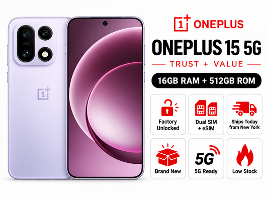 OnePlus 15 5G CPH2749 Dual SIM 512GB ROM 16GB RAM GSM Unlocked - Violet