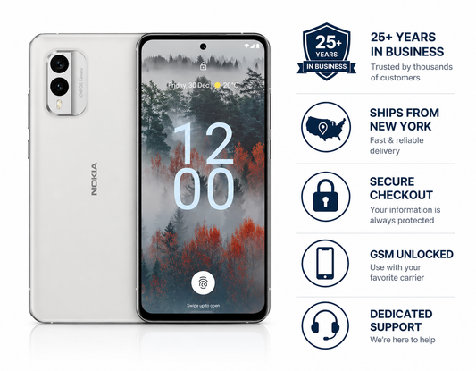 Nokia X30 5G Dual-Sim 256GB ROM 8GB RAM GSM Unlocked - White