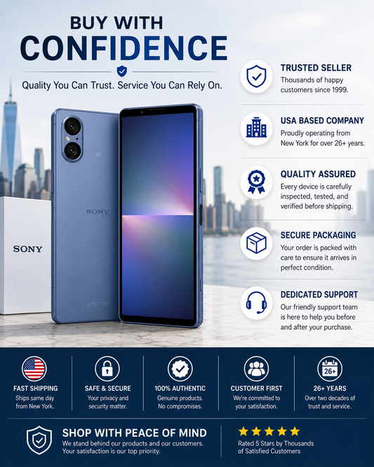 Sony Xperia 5 V 5G Dual SIM XQ-DE72 256GB ROM 8GB RAM GSM Unlocked - Blue