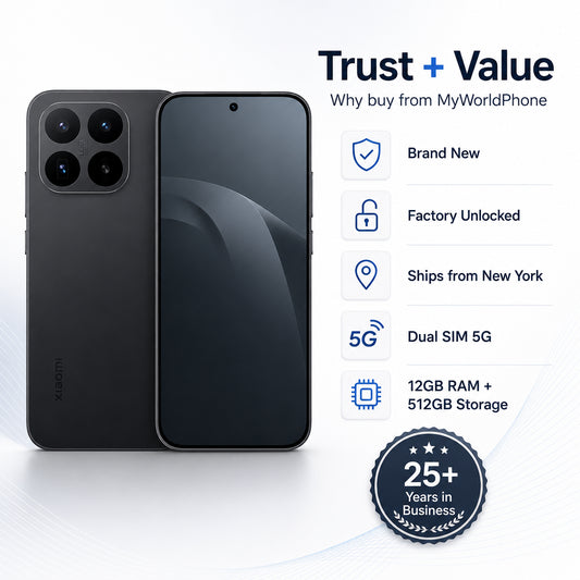 XIAOMI Mi 17T 5G Black unlocked smartphone front and back with quad-camera array