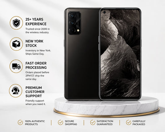 Realme GT Master Edition 5G Cosmos Black smartphone with dual curved screens, rear camera module visible