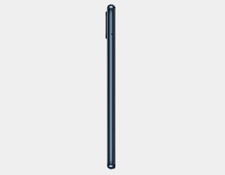 Samsung Galaxy M32 SM-M325F GSM unlocked smartphone in black with 64GB storage and 4GB RAM, shown in close-up angle.
