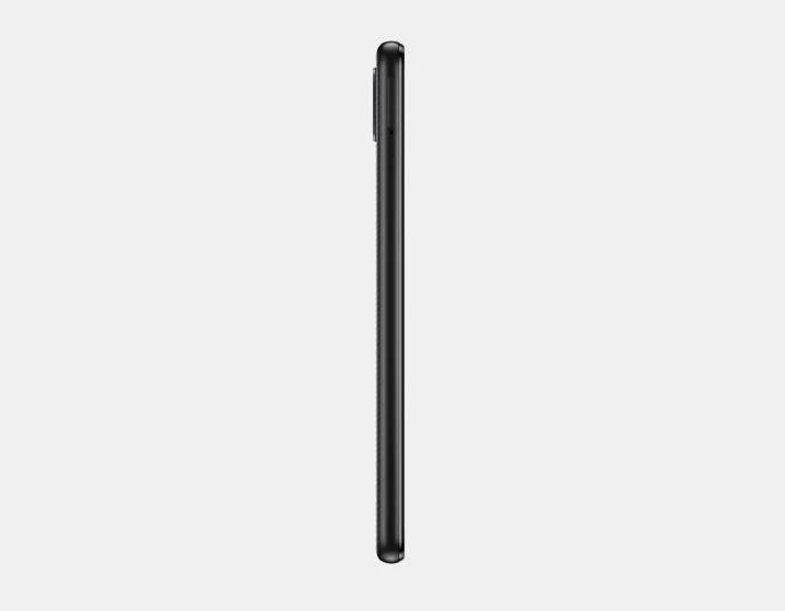 Samsung Galaxy A02 GSM unlocked smartphone in black, featuring dual SIM, 32GB storage, and 3GB RAM.