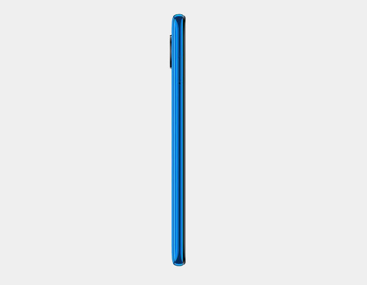 Xiaomi Poco X3 NFC smartphone in cobalt blue with 128GB storage and 6GB RAM, GSM LTE unlocked, front and back view.