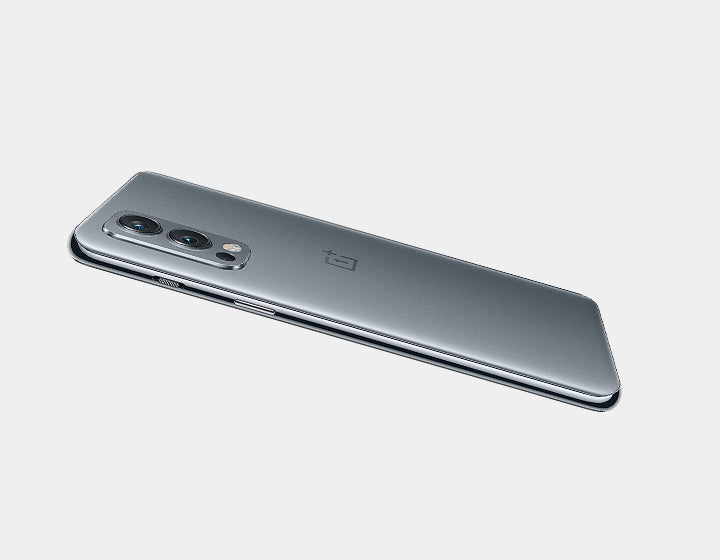 OnePlus Nord 2 5G gray Sierra GSM unlocked smartphone with 128GB storage and 8GB RAM, dual SIM, front and back view