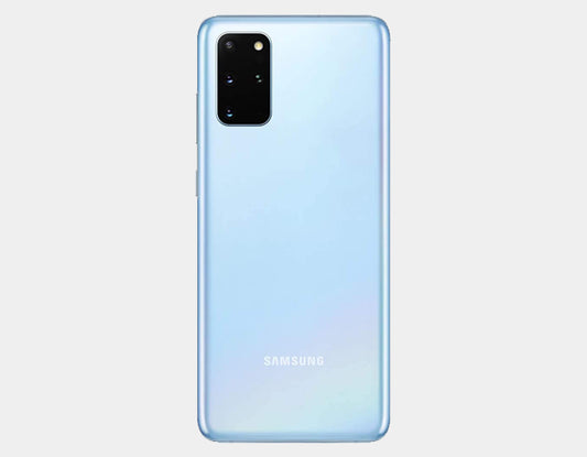 Samsung Galaxy S20 SM-G980F/DS in Cloud Blue, dual SIM GSM unlocked smartphone with 128GB storage and 8GB RAM.