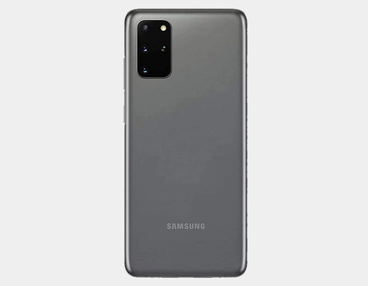 Samsung Galaxy S20+ SM-G985F/DS smartphone in Cosmic Grey with 128GB storage and 8GB RAM, dual SIM, unlocked, display of front view