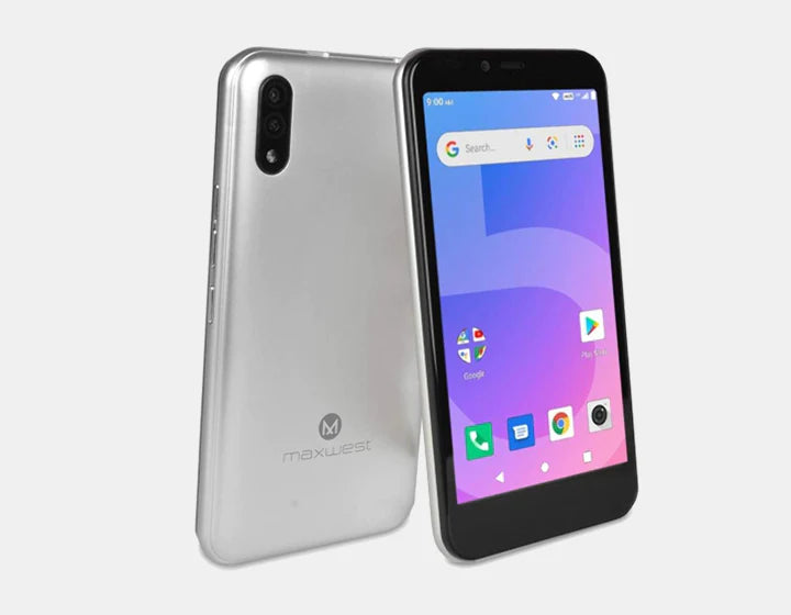 The Maxwest Nitro 5P is an unlocked smartphone that has 8GB of ROM, 1GB of RAM, and the ability to accept two SIM cards. It offers lightning-fast 4G speeds and seamless multitasking.