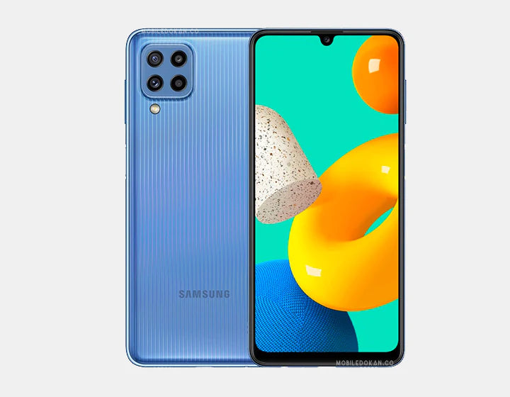 The Samsung Galaxy M32 SM-M325F is the ideal phone for media consumption and photography enthusiasts thanks to its impressive 6.4-inch FHD+ Super AMOLED display, massive 6000mAh battery, and versatile quad-camera setup.