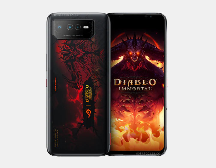Release your gaming fiery blaze with the ASUS ROG Phone 6 AI2201 Diablo Immortal Edition - a definitive gaming cell phone in Damnation Red, offering unrivaled execution, selective Diablo Unfading substance, and a striking plan.