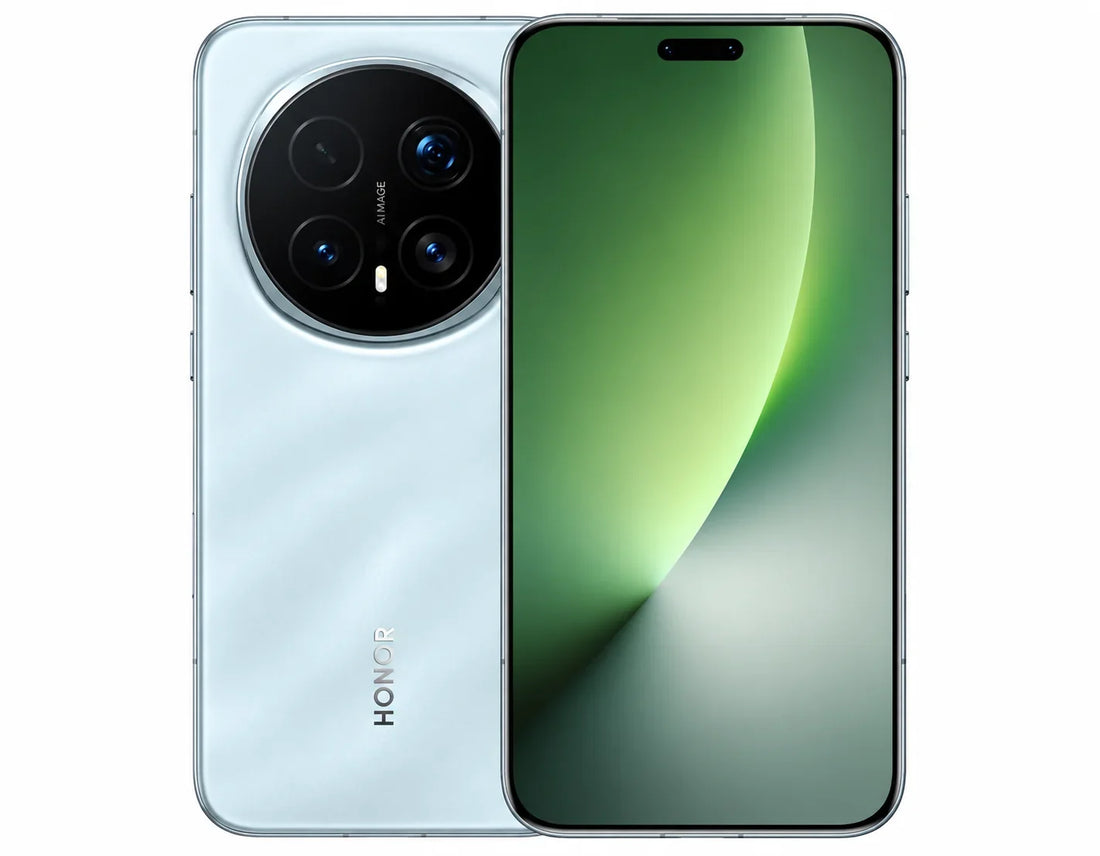 The Honor Magic8 Pro 5G Dual SIM 512GB 12GB Sky Cyan - Snapdragon 8 Elite Gen 5, 12GB RAM, 512GB storage, a 200MP Ultra Night Telephoto camera, and a 7100mAh battery with 100W SuperCharge for AI-powered flagship performance.
