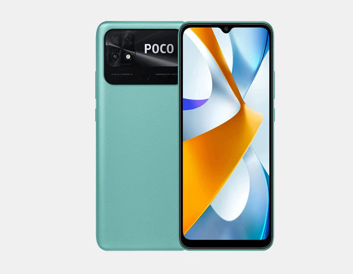 The Poco C40 4G Dual SIM 64GB 4GB Coral Green lets you combine style and performance.