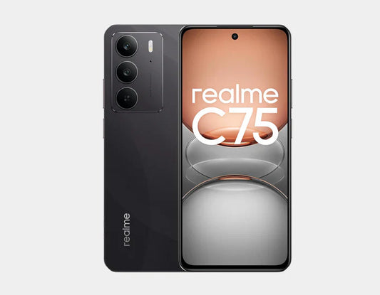 Power through your day with the rugged Realme C75 4G Dual Sim 256GB 8GB Black - featuring 256GB storage, 8GB RAM, a massive 6000mAh battery, and military-grade durability.
