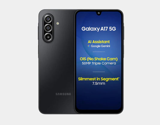 Drive through the day with the Samsung Galaxy A17 5G A176B Dual SIM 256GB 8GB Black, which boasts flagship-level durability with six years of updates, 256GB storage, 8GB RAM, and a stylish black exterior.