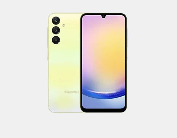 Experience the lively combination of state of the art innovation and hitting plan with the Samsung Galaxy A25 5G SM-A256E Dual SIM 128GB 6GB Yellow - where power meets character.