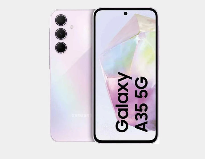 Experience the exemplification of style, execution, and availability with the Samsung Galaxy A35 5G A356E Dual SIM 256GB 8GB Awesome Lilac - where advancement meets tastefulness.