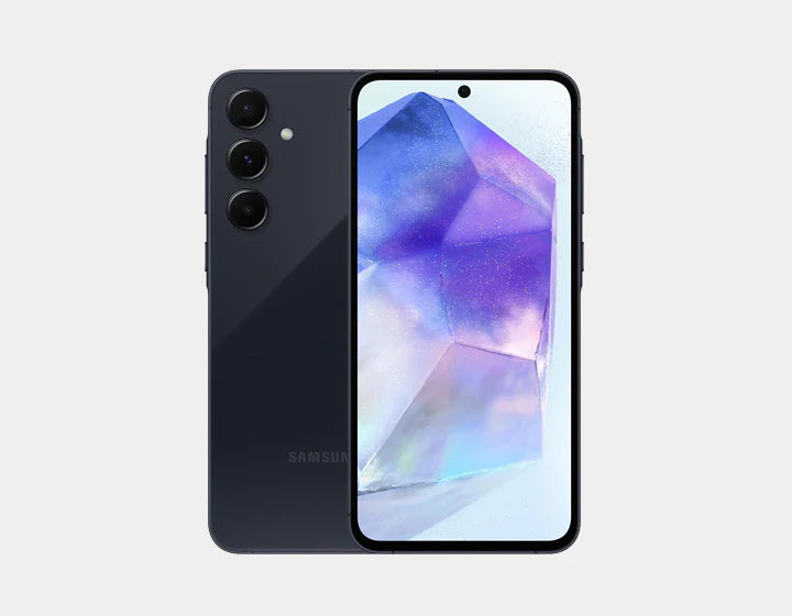 Experience the ideal mix of style, execution, and network with the Samsung Galaxy A55 5G A556E Dual SIM 128GB 8GB Awesome Navy - Double SIM, 128GB capacity, 8GB Slam, and charming Great Naval force plan.