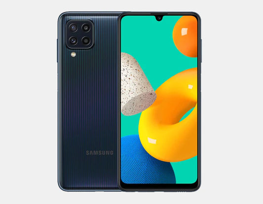 The Samsung Galaxy M32 M325F Dual SIM 64GB 4GB Black has a vibrant Super AMOLED display, a powerful quad-camera setup, and an unstoppable 6000mAh battery all housed in a sleek black design. Its versatility is unmatched.