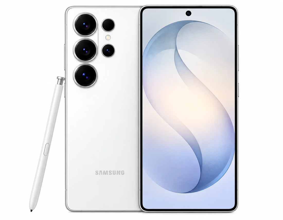 The Samsung Galaxy S26 Ultra 5G S948B Dual SIM 256GB 12GB White - Snapdragon 8 Elite Gen 5 power, a 200MP quad-camera system, and a stunning 6.9" 120Hz AMOLED display for the pinnacle of Galaxy AI performance.