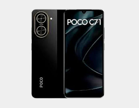 Enjoy seamless performance, vivid graphics, and all-day battery life with the fashionable and reasonably priced Xiaomi Poco C71 4G Dual SIM 128GB 4GB Black.