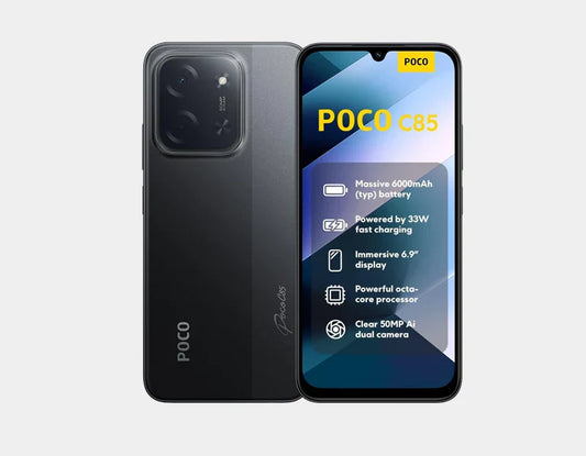 With a large 6,000mAh battery, a slick 120Hz display, and 256GB of storage, the Xiaomi Poco C85 4G Dual SIM 256GB 8GB Black will help you get through the day. It also has a sleek Black appearance.
