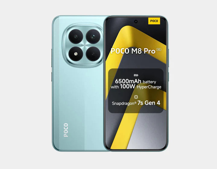 Go big, go green, go 5G - Xiaomi Poco M8 Pro 5G Dual SIM 512GB 12GB Green packs 512GB storage, 12GB RAM, dual SIM power, and a fresh finish that redefines value without compromise.