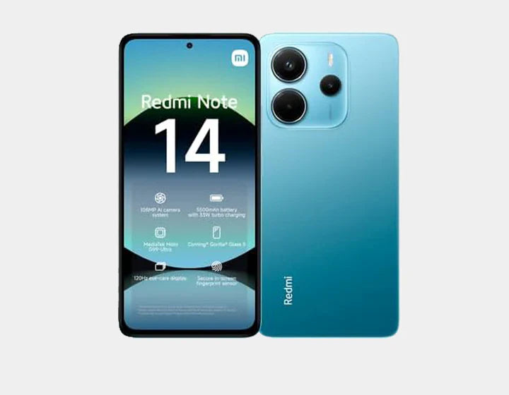 The Xiaomi Redmi Note 14 4G Dual SIM 256GB 8GB Ocean Blue offers bright performance and quality style at an unbelievable price. It has 256GB of storage, 8GB of RAM, and a gorgeous Ocean Blue finish.