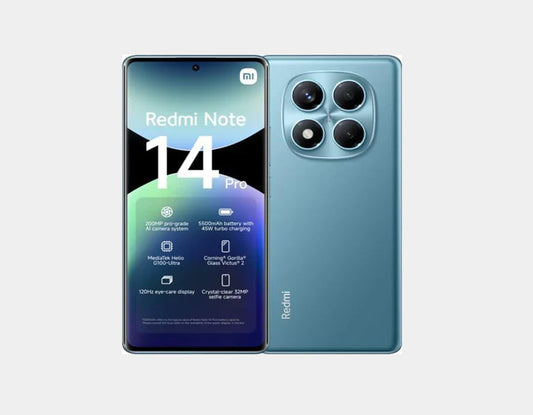 With its gorgeous Ocean Blue design, 108MP camera, and lightning-fast 67W charging, the Xiaomi Redmi Note 14 Pro 4G Dual SIM 256GB 8GB Ocean Blue lets you unleash flagship power and flair.