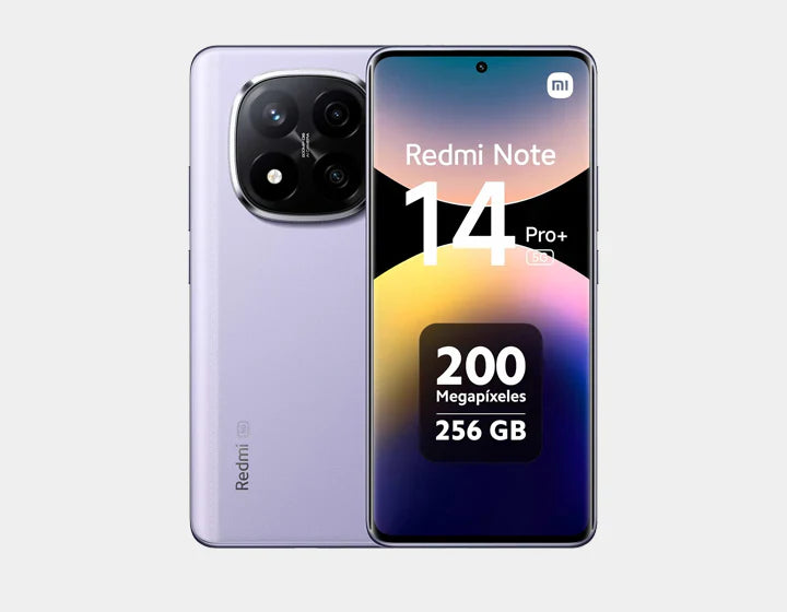 Rule with a 200MP pro-grade camera, ultra-fast 120W charging, and a lavish Lavender Purple vegetarian calfskin back with the - Xiaomi Redmi Note 14 Pro Plus 5G Dual SIM 256GB 8GB Lavender Purple.