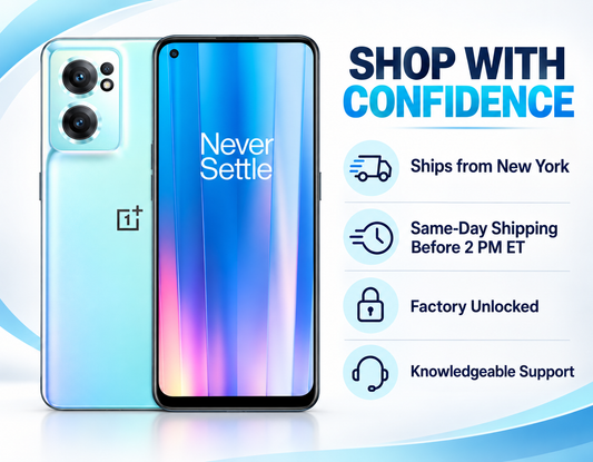 OnePlus Nord CE2 IV2201 5G 128GB 8GB RAM Dual SIM GSM Unlocked – Bahama Blue