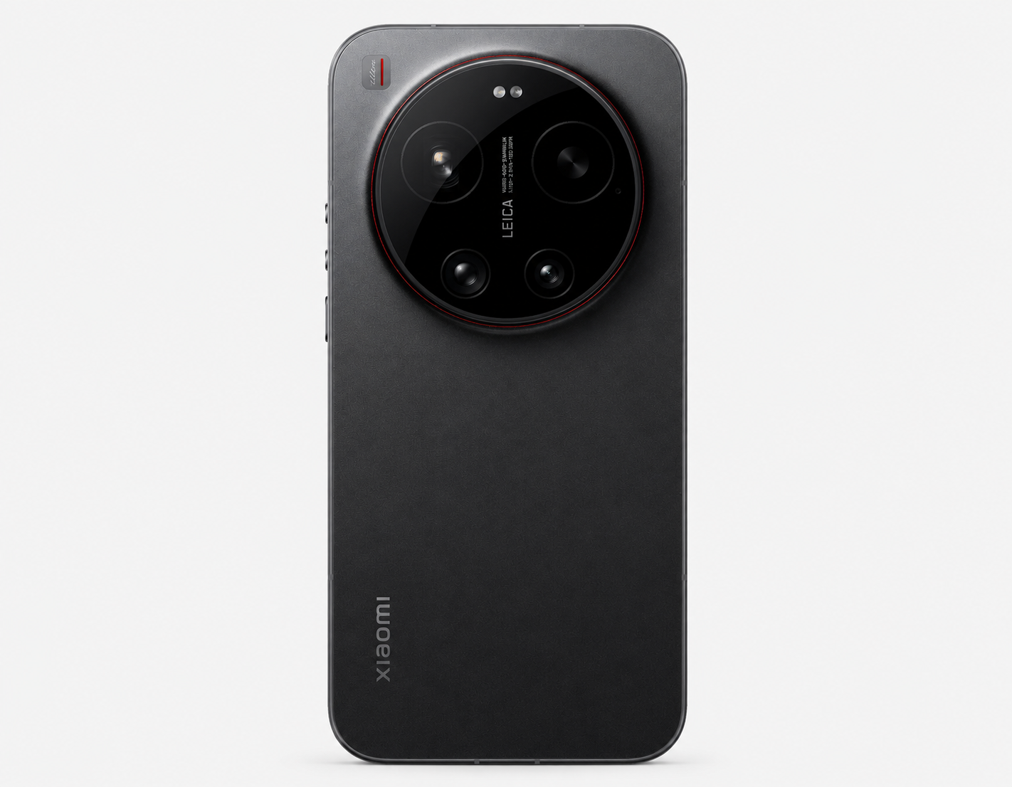 Xiaomi 17 Ultra 5G Black smartphone back with circular quad-camera module and red accent ring