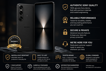 Sony Xperia 1 IV XQ-CT72 5G Dual 256GB 12GB RAM Dual SIM GSM Unlocked – Black