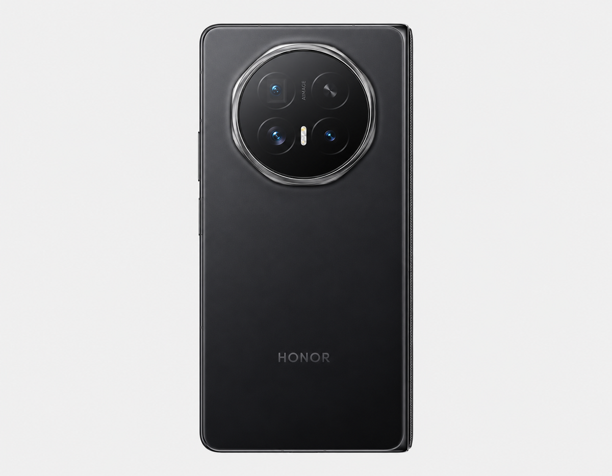 Honor Magic V6 5G Black foldable smartphone back with triple camera module