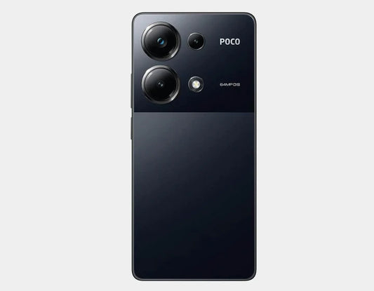 Black smartphone back panel with large circular camera lenses and flash.