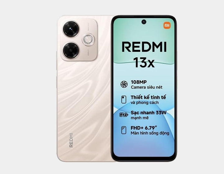 Xiaomi Redmi 13X 4G 256GB ROM 8GB RAM Dual SIM GSM Unlocked - Gold